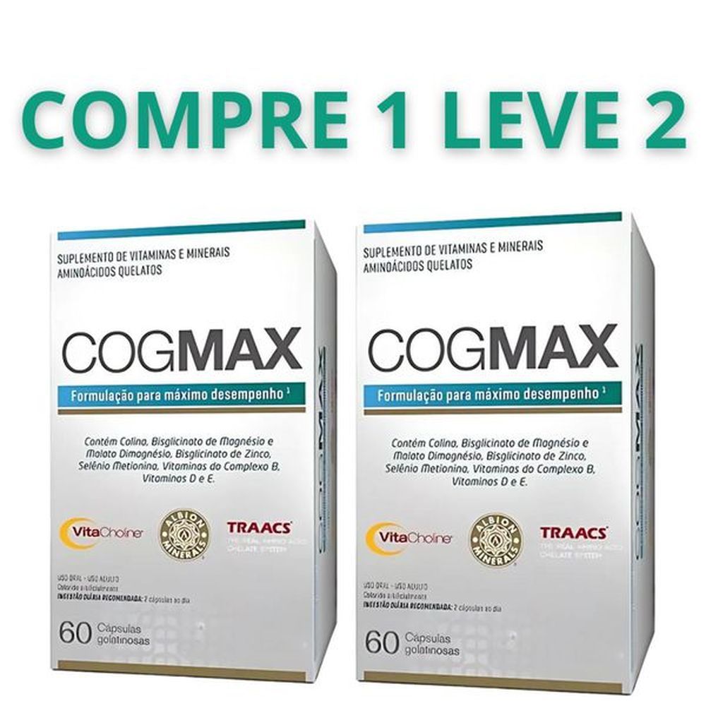 Cogmax Original 60 Cápsulas - Restaure Sua Mente + Frete Grátis Compre 1 Leve 2